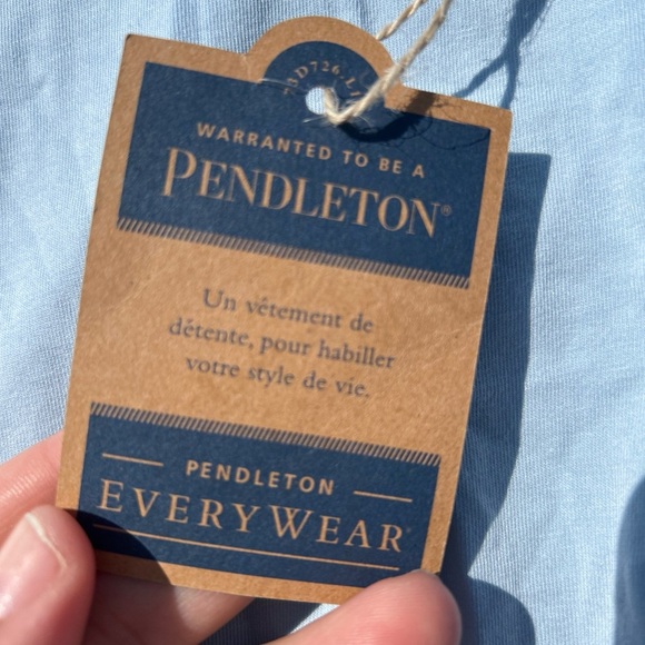 Pendleton Shirt Women’s M Blue Henley Long Sleeve T Shirt - Picture 3 of 5